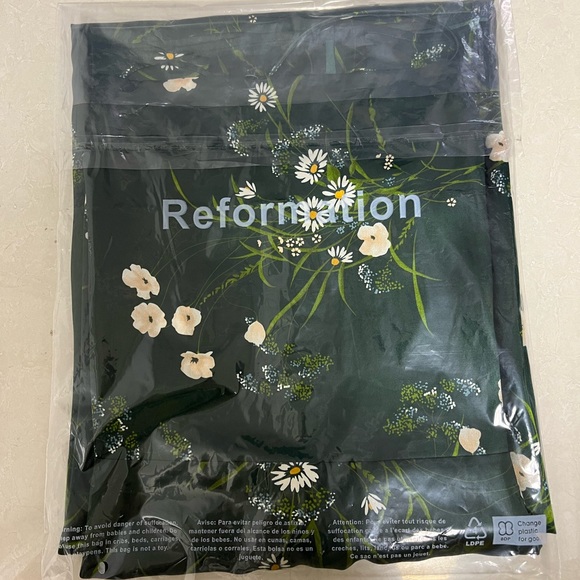 Reformation Frankie Silk Dress - Buena - Picture 8 of 9